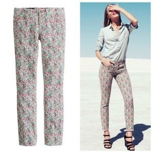 J. CREW Liberty Print Toothpick Skinny Jeans 25